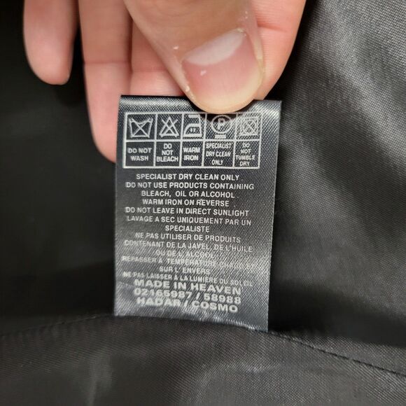 TED BAKER Black Dot 2 Button Lined Long Sleeve Wool Blazer Jacket SIZE 2 US 6 - Picture 12 of 13